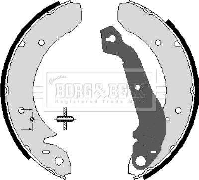 BORG & BECK Комплект тормозных колодок BBS6053